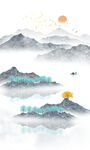 竖式山水画