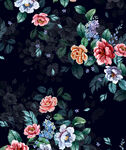 手绘花朵 数码印花