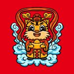 手绘国潮虎年卡通设计