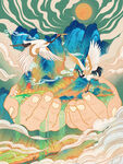 中国风山水画海报
