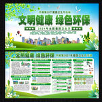 2021爱国卫生月主题活动展板