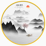 新中式山水装饰画