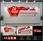简约党的历程党建文化墙