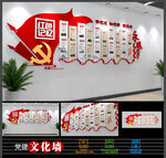 简约党史党建文化墙党建光辉历程