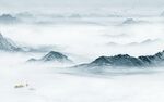 新款客厅背景山水 tif分层