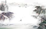 国画 客厅意境山水 tif分层