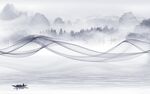 简约山水新背景墙 TIF分层