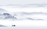 中国风意境山水客厅 tif分层