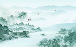 国画 简约风景山水 TIF分层