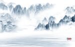 大气新现代山水画 tif分层