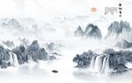 高档 新现代山水画 tif分层