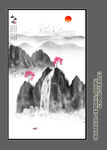竖幅山水画