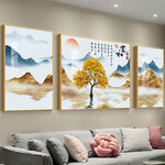 原图分层家和富贵山水装饰画