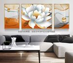 花卉现代简约轻奢抽象客厅装饰画