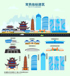 常熟地标建筑剪影