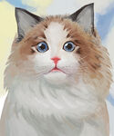 水彩风格猫咪插画