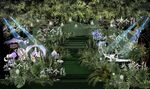 绿色森系婚礼爱丽丝梦游仙境设计