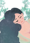 女生人物插画小说封面素材