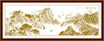 中式线描山水风景