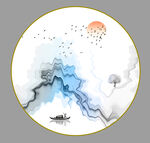 水墨山水画