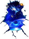 3d宇宙星空地板地贴地画