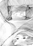 线稿穿越插画