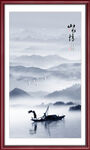 竖幅山水画