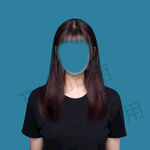 女性黑T模板