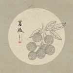 手绘荔枝