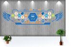 大气企业照片文化墙企业荣誉