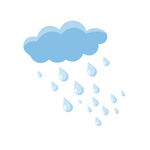 漂浮云朵雨滴元素