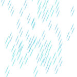 蓝色卡通装饰雨滴元素