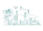 国家电网城市输电线路巡线线描图