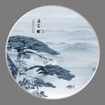 迎客松山水