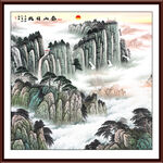 五岳独尊鸿运当头泰山装饰画
