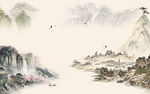 中式 新山水无框画 tif分层