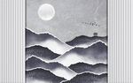 水墨山水大理石新中式晶瓷画壁画