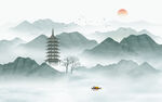 水墨山水画
