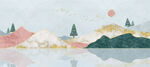 装饰画 新中式 山水画