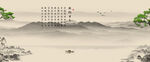 山水画 隐形门壁纸 背景画