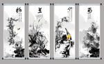 水墨梅兰竹菊
