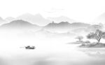 水墨灰色山水 TIF文件分层