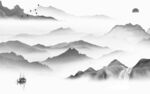 中式 简约灰色山水 TIF分层