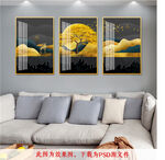 麋鹿发财树装饰画