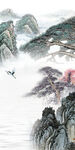 国画 玄关高级山水 文件分层 