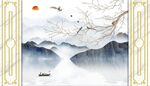 大理石纹 花鸟