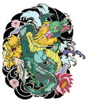 插画素材 纹身图案 国潮