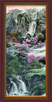 竖幅山水画 