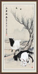 国画三羊开泰