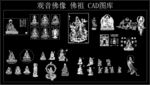 观音佛像 佛祖 CAD图库